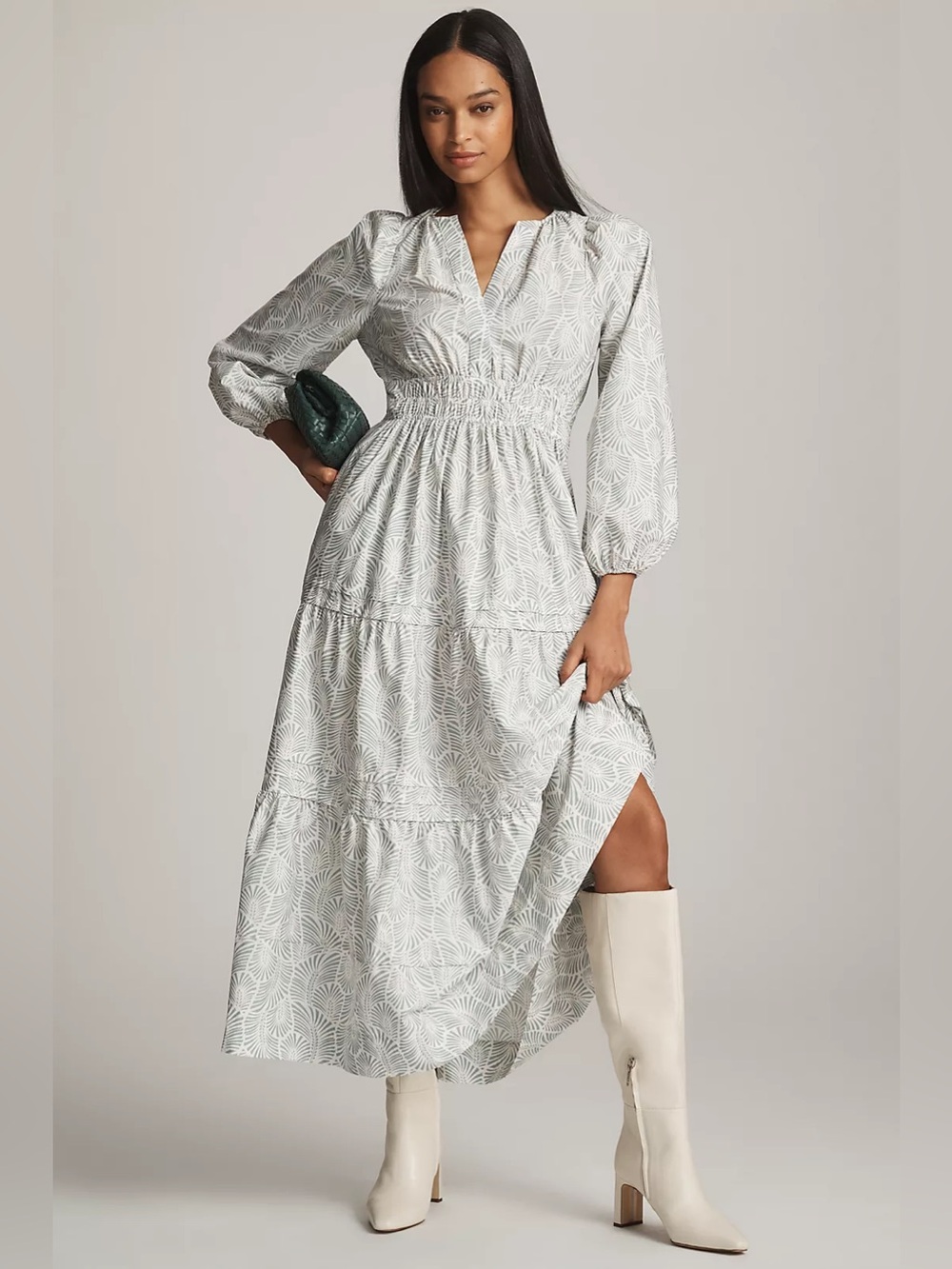 Loverly Grey x Anthropologie: The Somerset Maxi Dress: Long-Sleeve Edition L